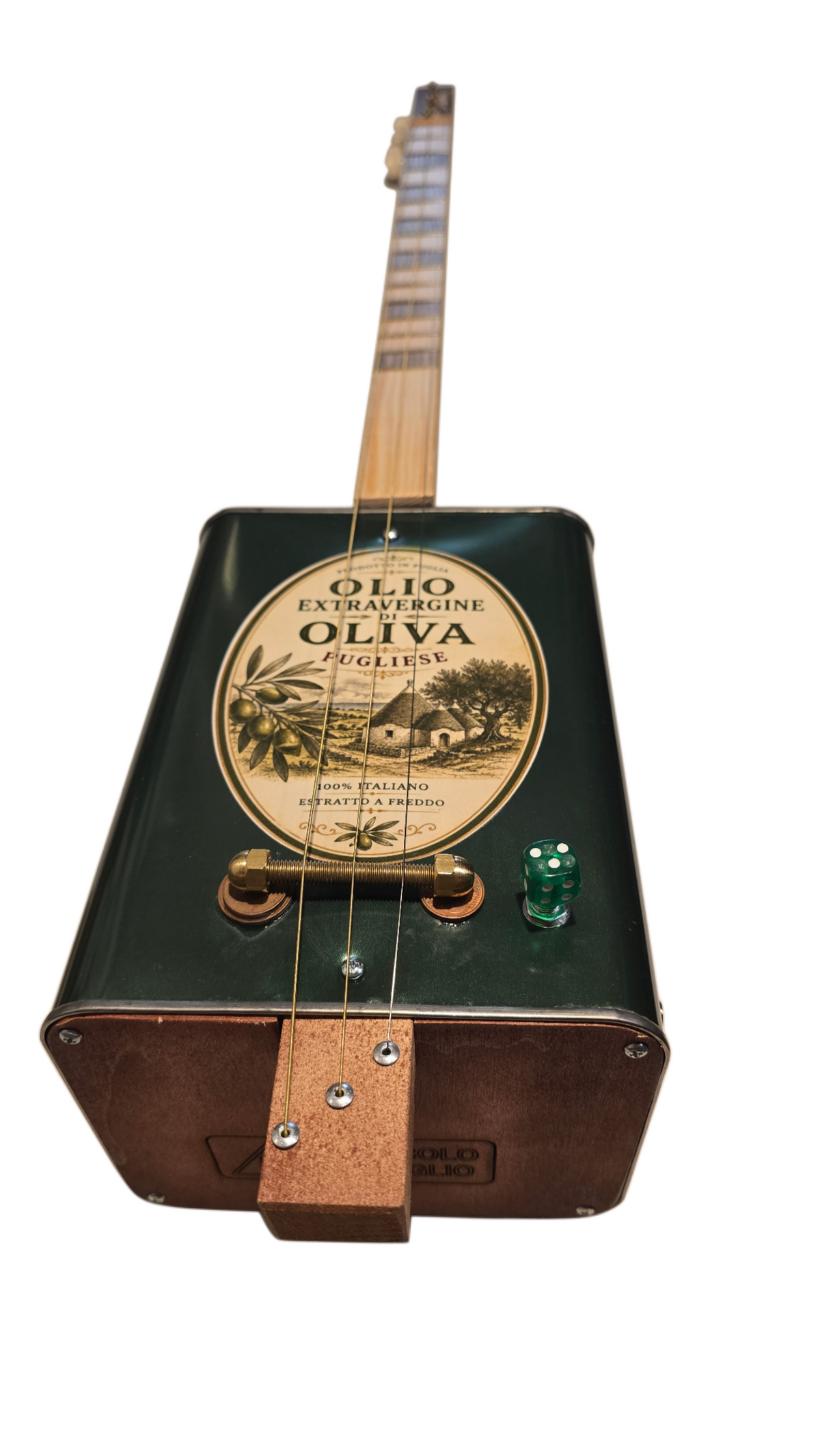 Olio extravergine d'oliva pugliese cigar box guitar 3tpv