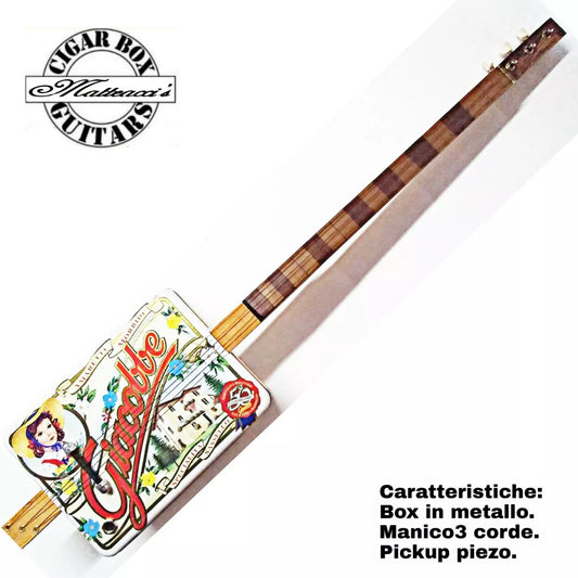 Jacob 3tpv Cigar Box Guitar Matteacci's Made IN Italy