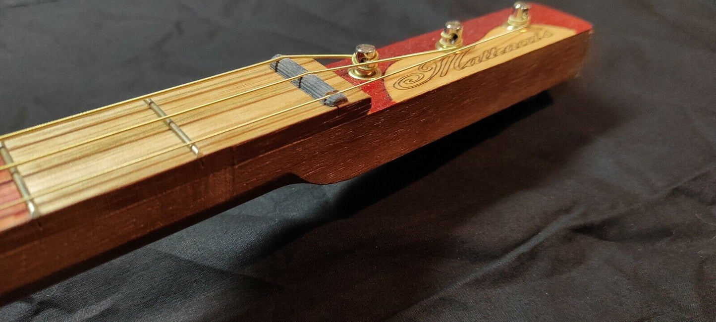 Napolitan Cards 3tpv Cigar Box Guitar MATTEACCI'S Made IN Italy