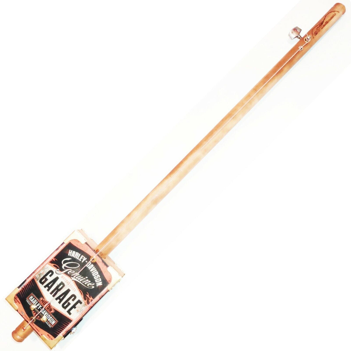 Cigar Box Guitar Ramkie Harley Davidson GARAGE Diddley bow one string Matteacci