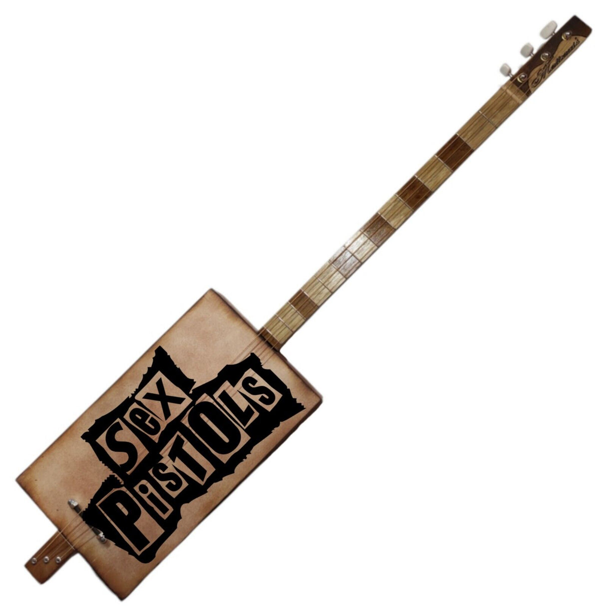 Sex Pistols 3tpv Cigar Box Guitar Matteacci's Made in Italy