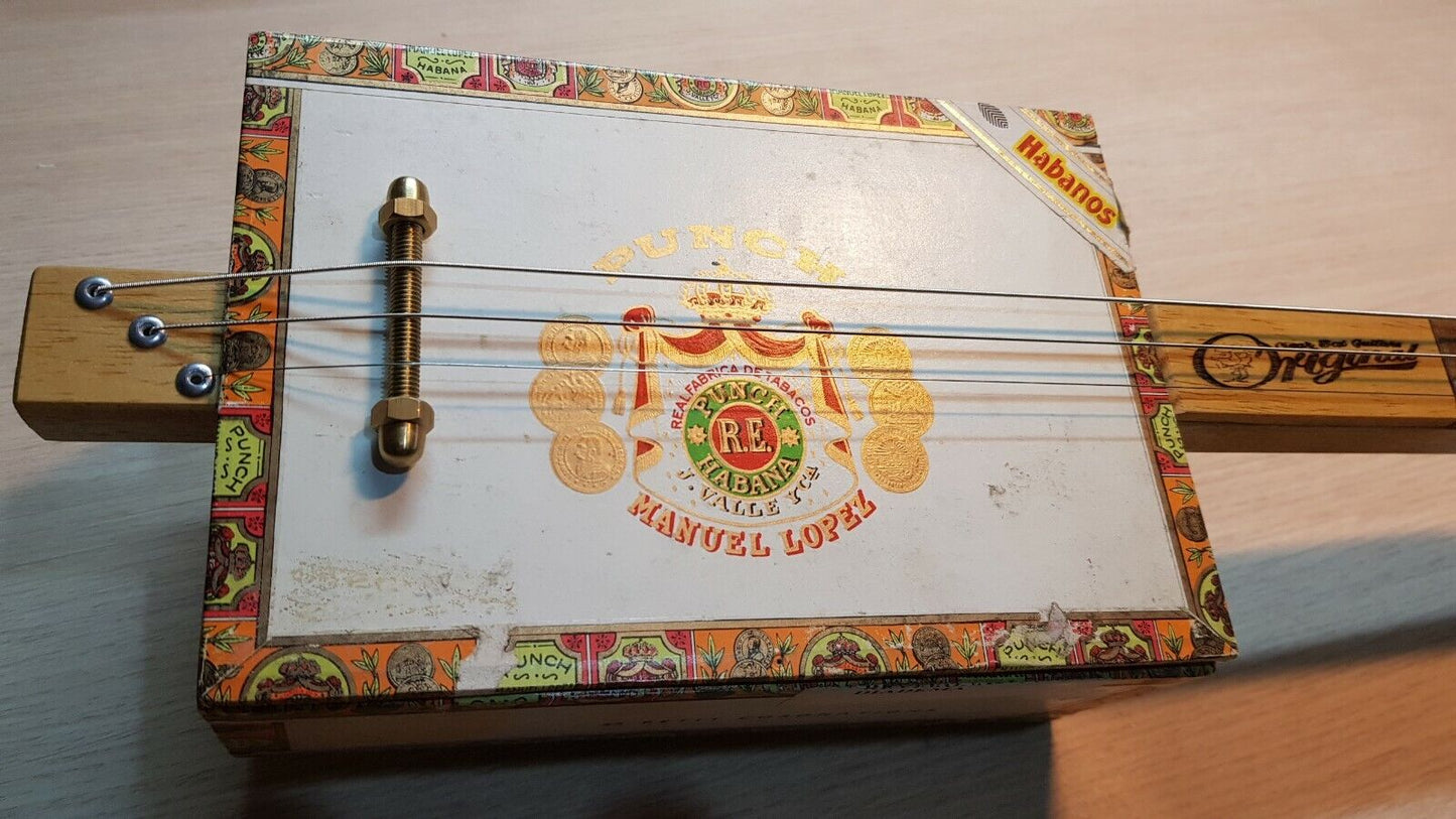 Original Punch 3tpv cigar box guitar Matteacci's Made in Italy