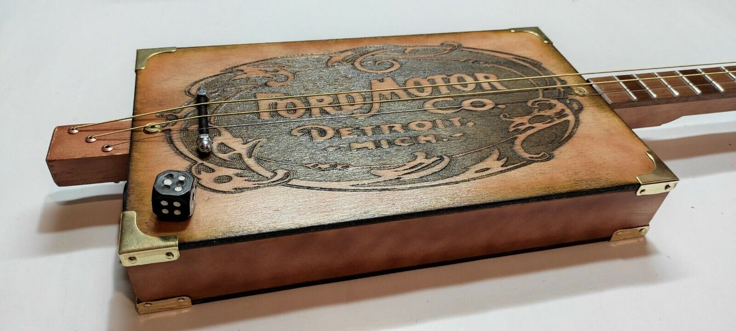 Ford 3tpv Cigar Box Guitar MATTEACCI'S Made IN Italy