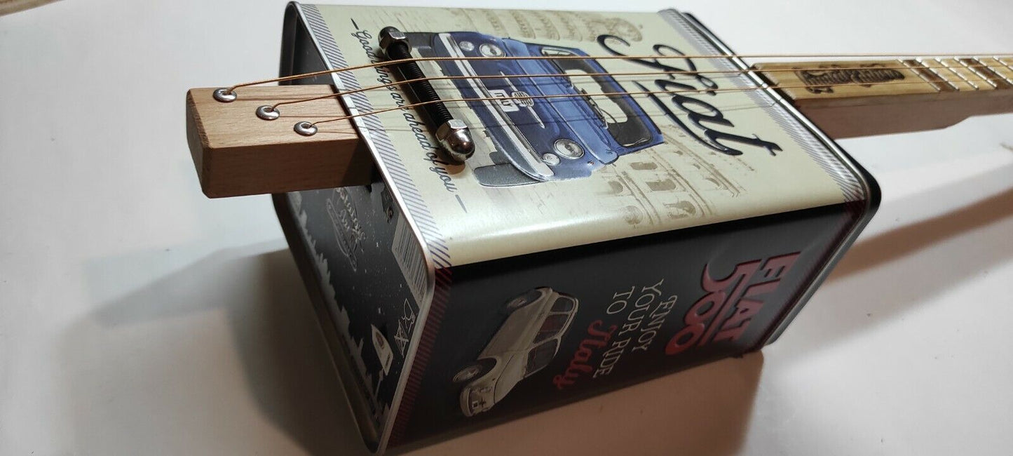 Fiat 500 3tpv Cigar Box Guitar MATTEACCI'S Made IN Italy