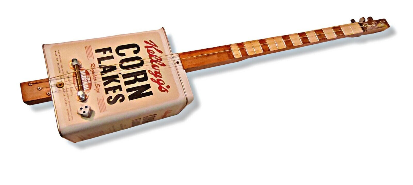 Kellogg's 3tpv Cigar Box Guitar MATTEACCI'S Made IN Italy