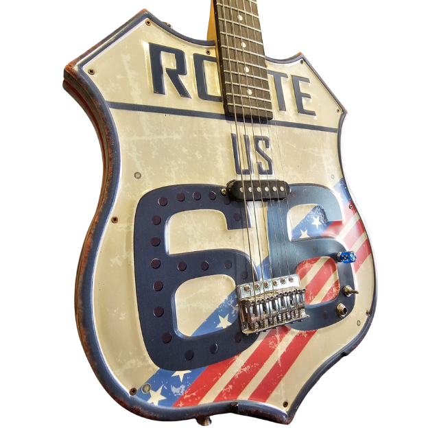 Route 66 shield guitar