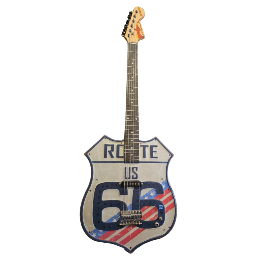 Route 66 shield guitar