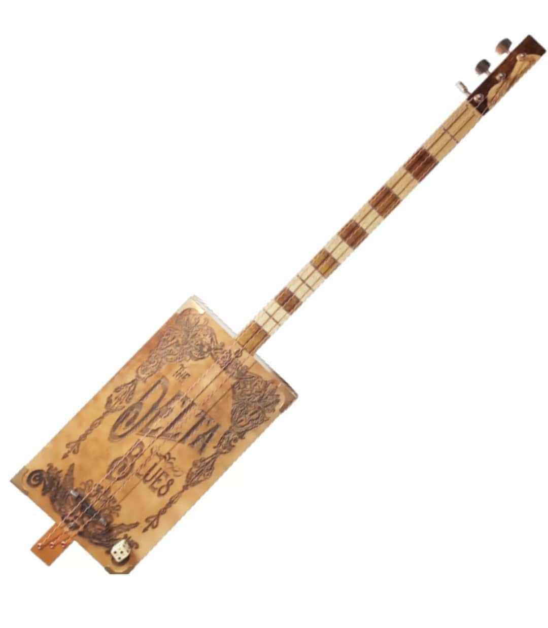 The Delta blues Cigar Box Guitar 4 strings Special G.P.S. By Robert Matteacci