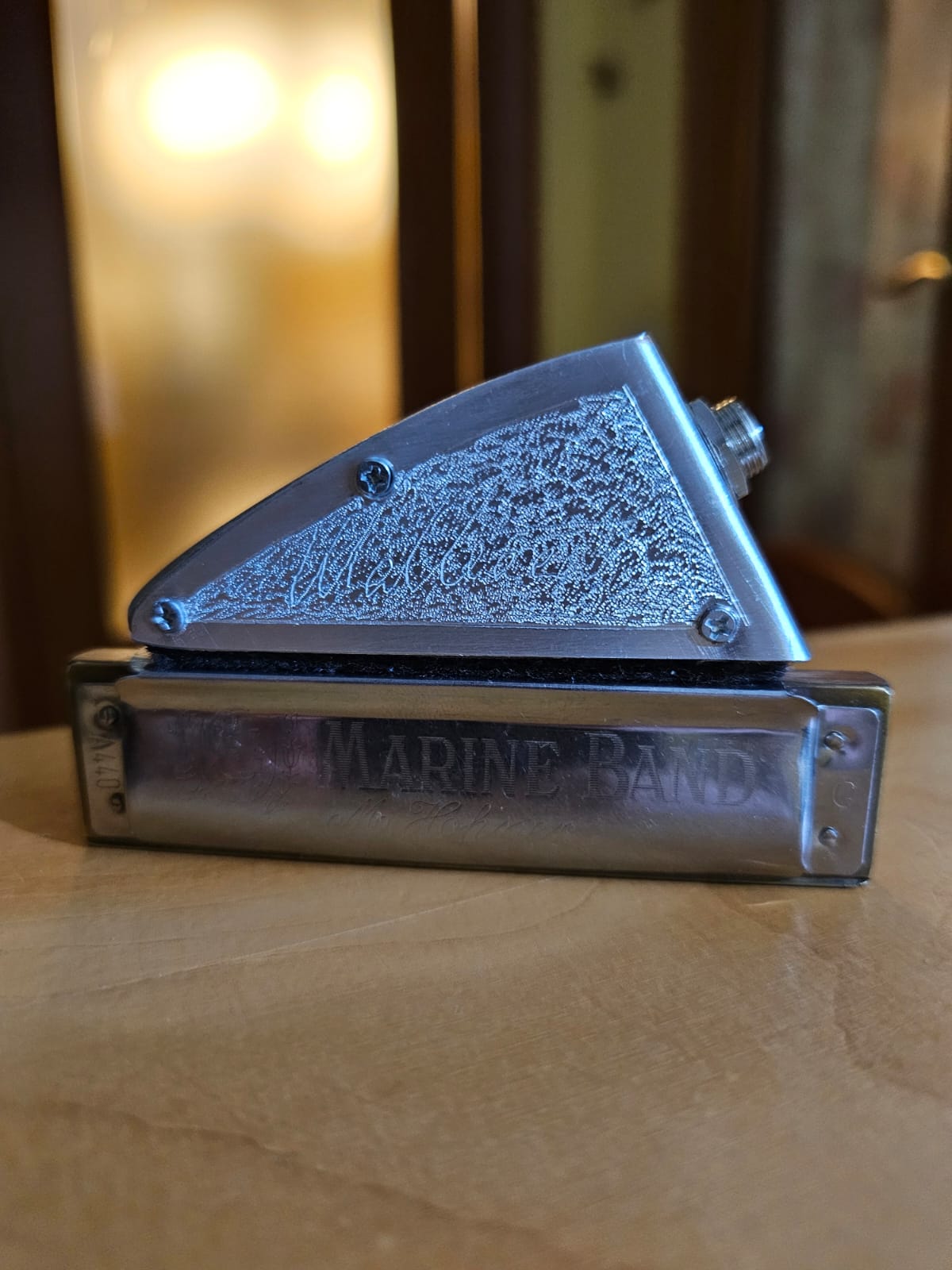 Nikelinos blues bayonet microphone for marine band Matteacci's harmonica