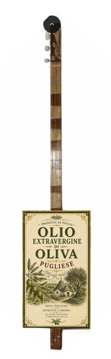 Olio extravergine d'oliva Pugliese 3tpv cigar box guitar Matteacci's Made in Italy