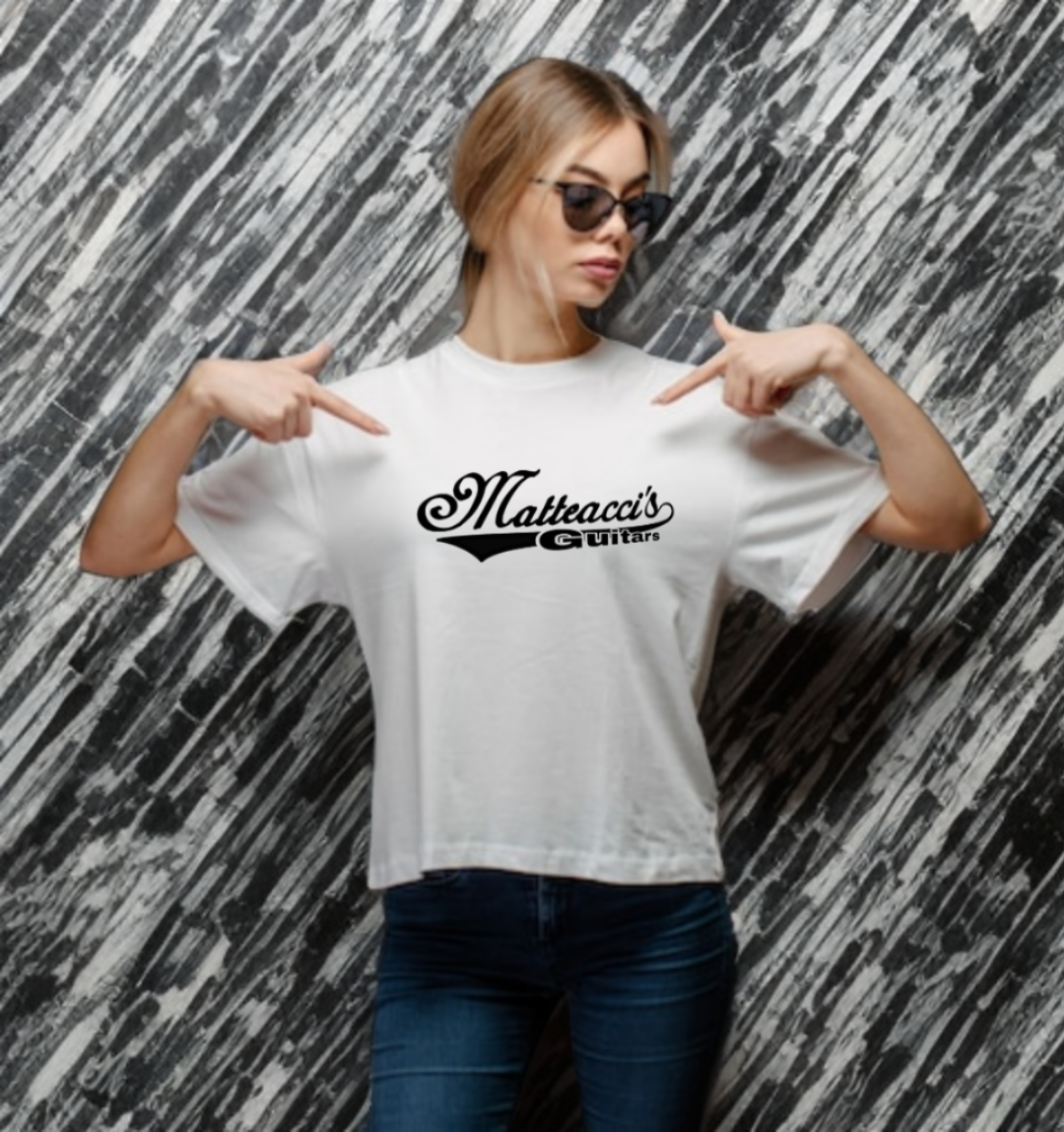 T-shirt White bianca Matteacci's Guitars