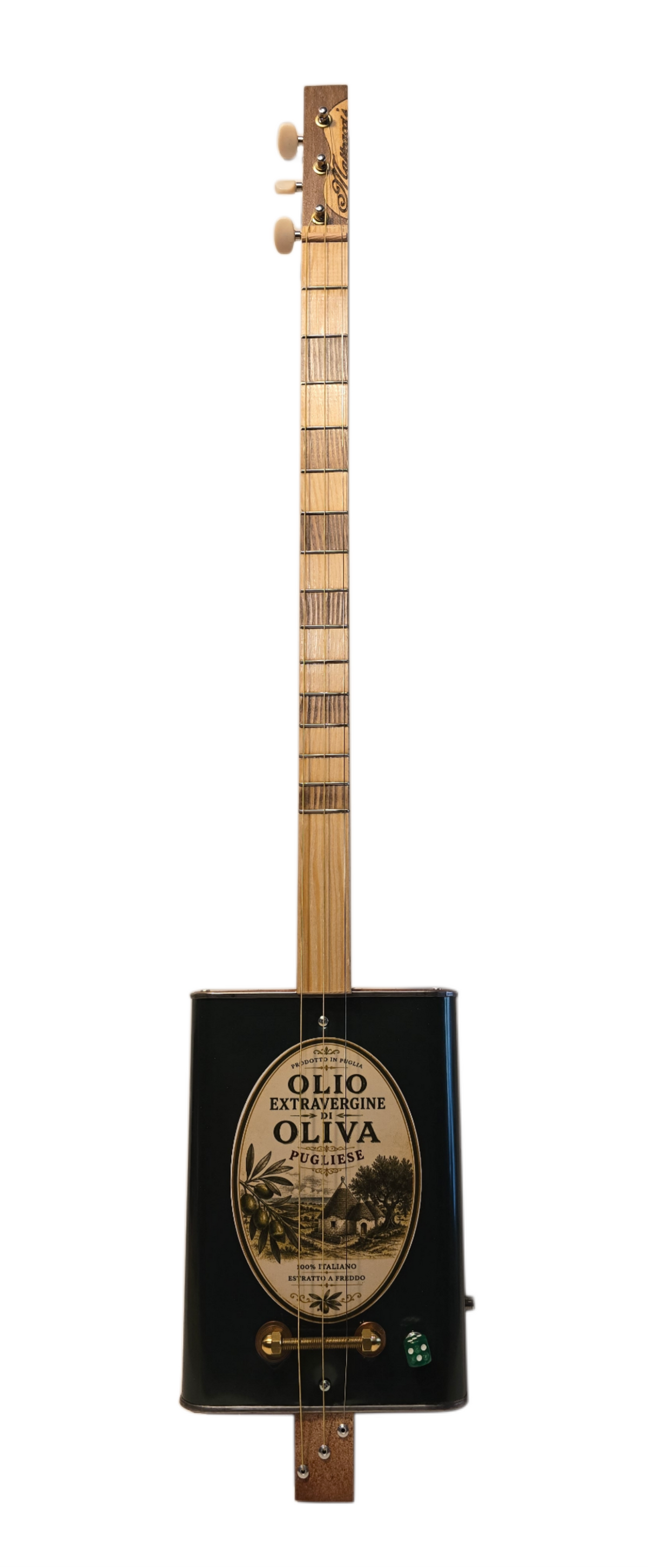 Olio extravergine d'oliva pugliese cigar box guitar 3tpv