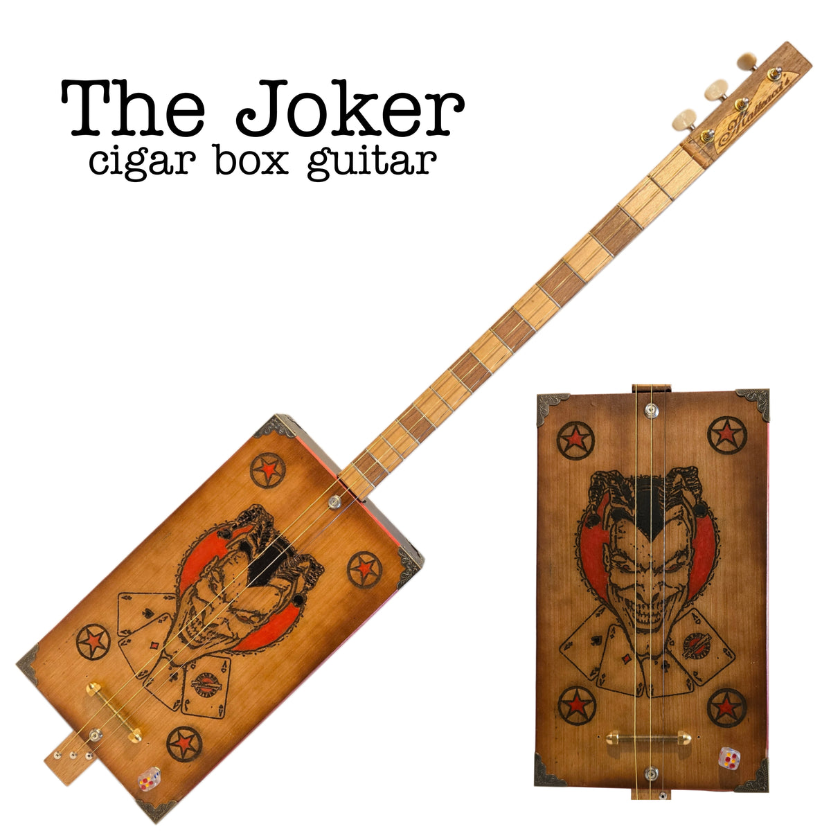 The Jocker 3tpv cigar box guitar Matteacci's Made in Italy