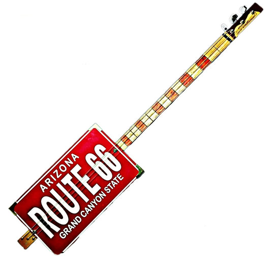 Route 66 3tpv Cigar Box Guitar Matteacci's Made in Italy