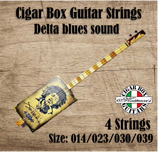 Set corde per Cigar Box Guitar 4 strings, B-G-D-G tuning