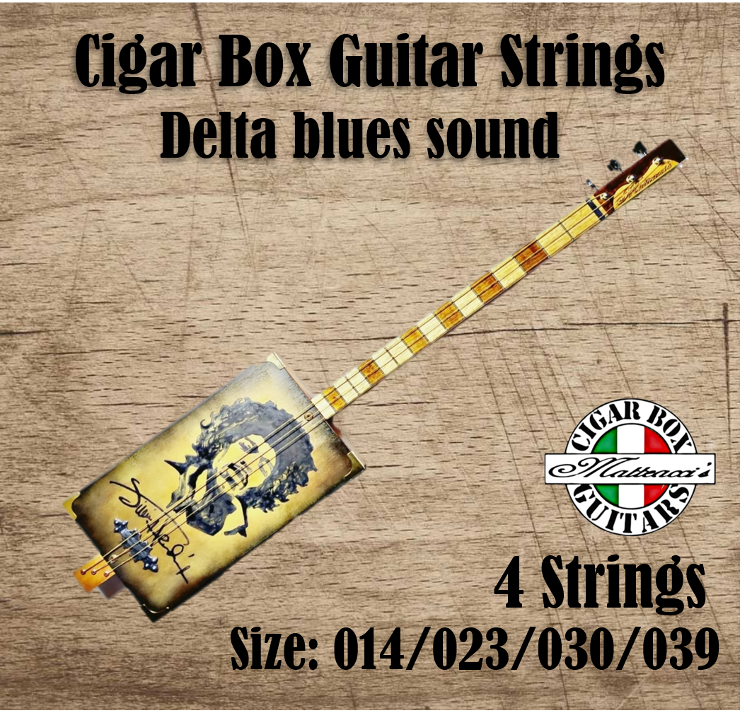 Set corde per Cigar Box Guitar 4 strings, B-G-D-G tuning