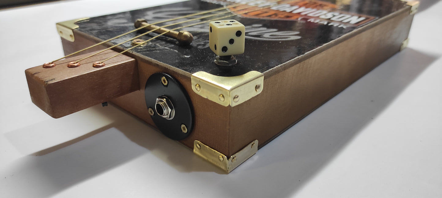 Harley Davidson 3tpv cigar box guitar Matteacci's Made in Italy