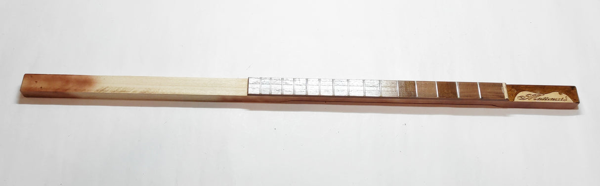 DIY neck for Cigar Box Guitar 3 strings with 15 medium frets