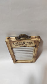 Mini pocket-size cm 10x25 Metal Wood Washboard delta blues Robert Matteacci