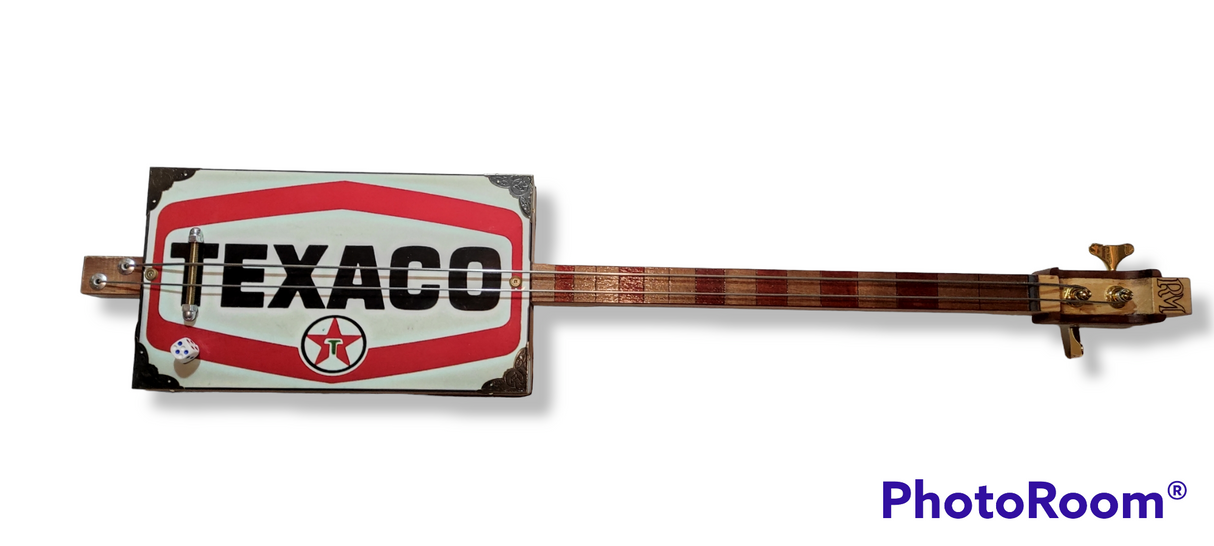 Texaco Bass 2 SPV. Cigar Box Guitar