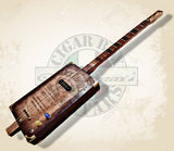 Jack daniel's tribute 3tpv Special cigar box guitar Matteacci's Made in Italy