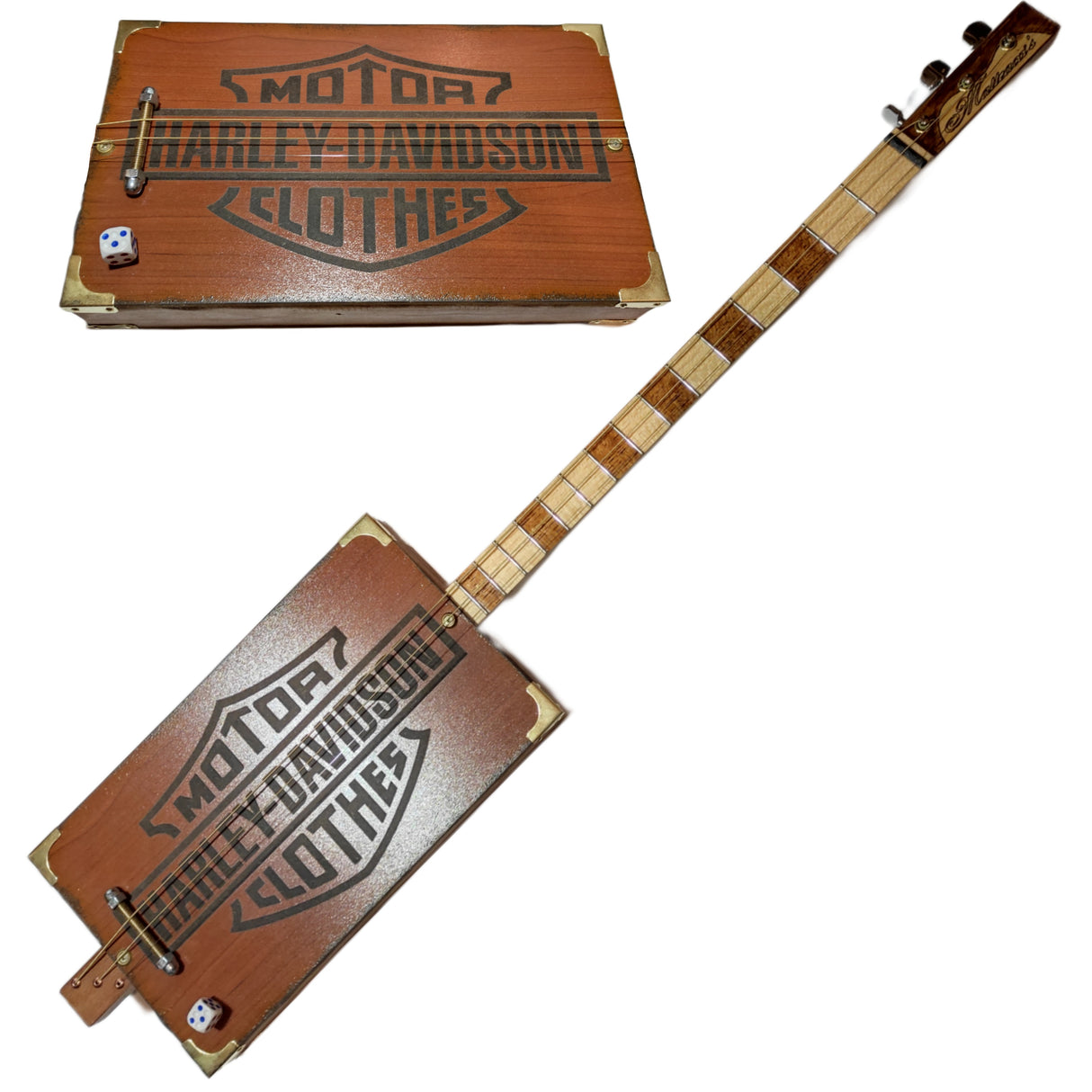 Harley Davidson 3tpv-ls cigar box guitar