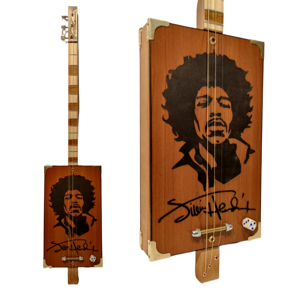 Jimi Hendrix 3tpv-ls cigar box guitar